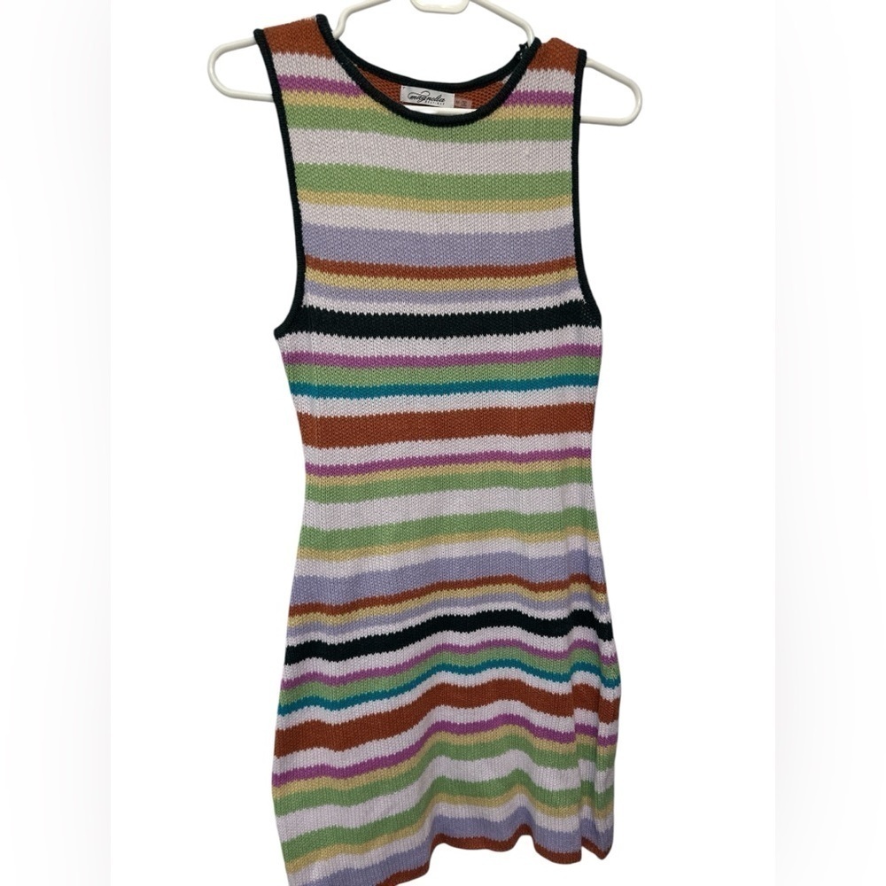 Magnolia Boutique Colorful Striped Sleeveless Dress